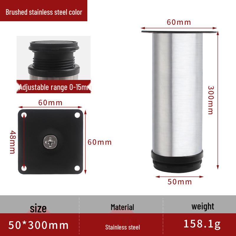 Adjustable Stainless Steel Table & Sofa Legs - Minimalist Furniture Support