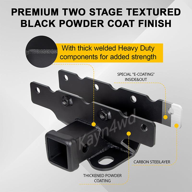 Accessori Esterni Off Road Kit Ricevitore Gancio di Traino per Paraurti Posteriore da 2 Pollici per Jeep Wrangler JK JL Gladiator JT 2007-2025