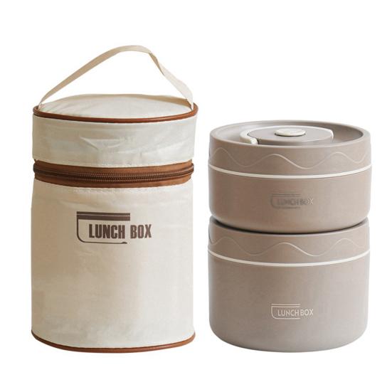 Izolovaná sada svačinových boxů 2/3/4 patra Oddělitelné stohovatelné tepelné nádoby na jídlo Vhodné do mikrovlnné trouby Bento box do práce a na cesty