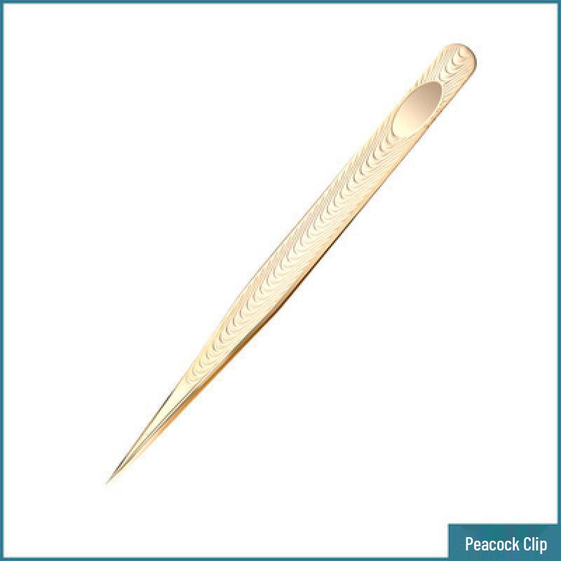 

Золота Перо Високощільні Нержавіюча Сталь Пінцет для Вій - Затискач Дельфін для Накладних Вій, Безкоштовна Доставка.