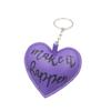 Make It Happen Lovely Heart Shaped Keyring Cute Red Peach Love Key Holder Exquisite Pu Leather Keychains Birthday Jewelry Gift