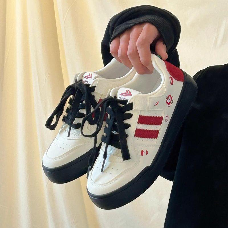 

Низкие маленькие белые туфли, детские весенне-осенние корейские универсальные студенческие платформенные спортивные туфли 35