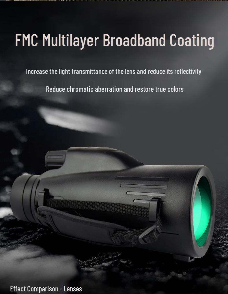 12x50 HD Monocular: High Magnification, Stable Imaging, Large Aperture for Outdoor Spotting