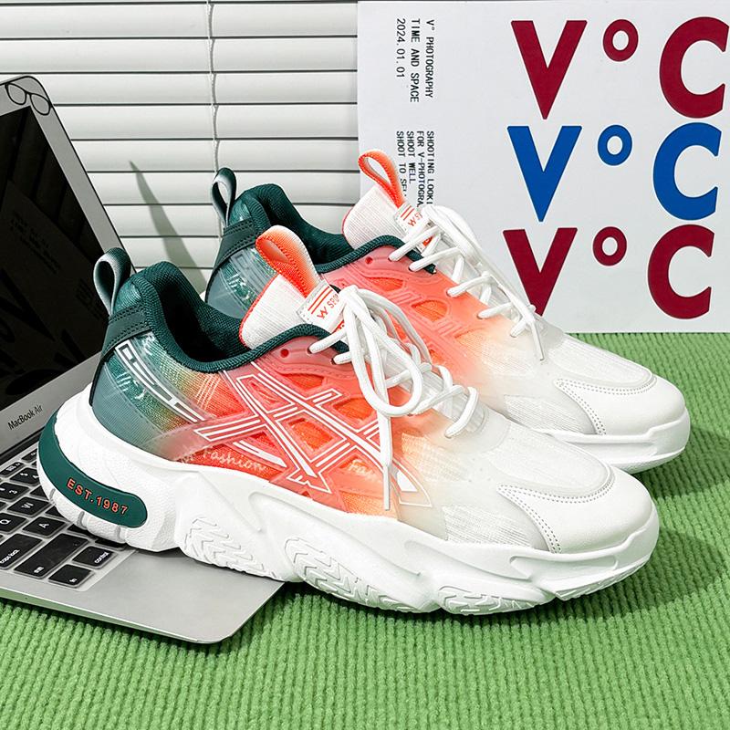 

Модные повседневные кроссовки Летняя обувь для мужчин Спорт и отдых Ткань Толстая подошва Лоферы Скейтборд Мягкие и удобные Износостойкие 44