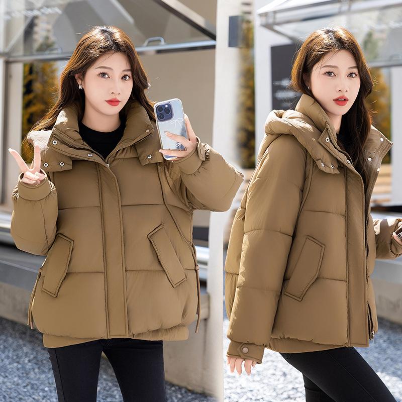 Down and Padded Jacket Women's Winter 2025 New Women's Fashion Slimming Hooded Cropped Jacket