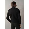 H M sliM Fit Merino Wool Zip Up Sweater Black
