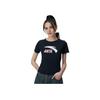 Anta Lifestyle Series Logo Print Round Neck Pullover Short Sleeve T-Shirt Women T-Shirts Basic-Black 962328120-8