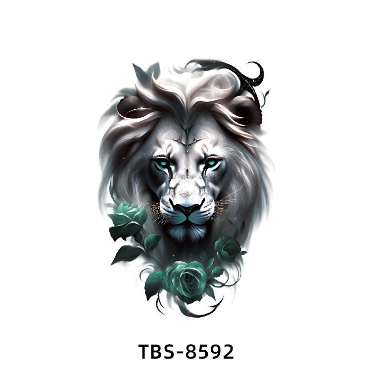Realistiska Djurtotem Tatuering Klistermärken: Drake, Fenix, Tiger, Varg