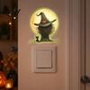 Decoratieve Schakelaar Socket Stickers Halloween Glow in The Dark Stopcontact Stickers Schattige Zwarte Kat Heks Thema Muurstickers Pompoen Schedel Stickers Waterdicht