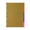 Tranbo A4 11-Hole Color Index Divider, 5-Page PP Folder