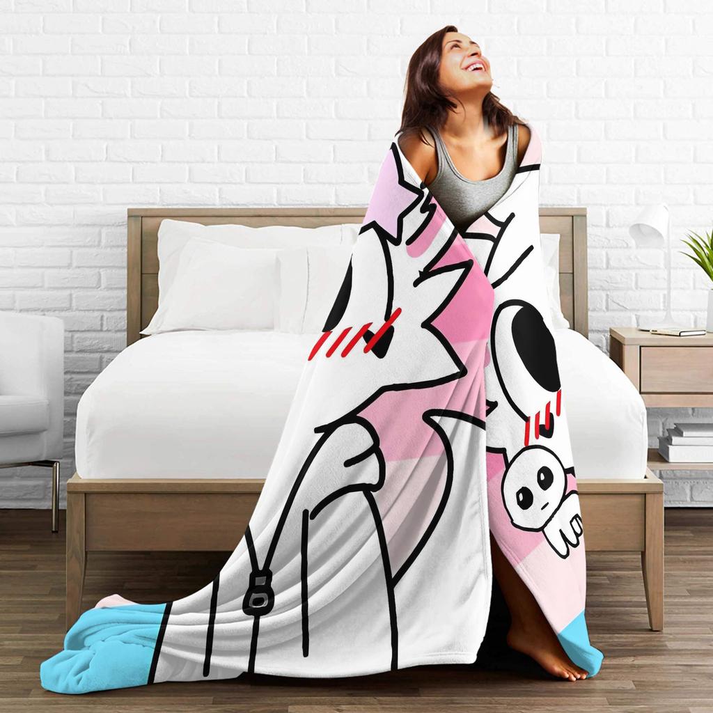 Boykisser Silly Cat Warm Blanket  Girls Boys Plush Throw Blanket Novelty Couch Bed Flannel Bedspread Sofa Bed Cover