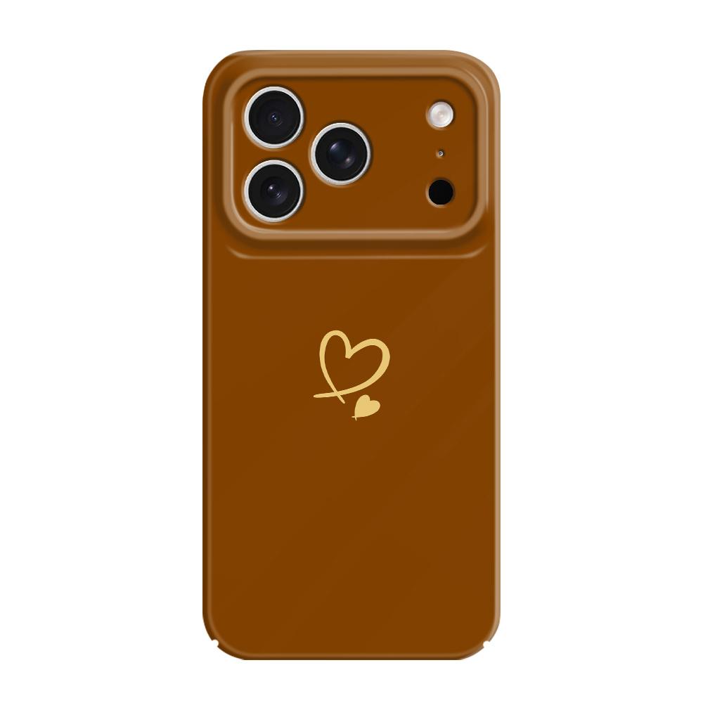 Simple Love Phone Case For iPhone 17 Air 16 16E 15 14 Plus Pro Max Film Hard Cover