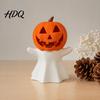 Zucca Decorativa Portacandele Fantasma di Halloween LED Elettronico Supporto Decorazione Festa Autunnale Ornamento Stampato 3D per Festa Casa