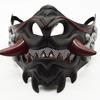Halloween Dämon Samurai Cosplay Maske Erwachsener Halbes Gesicht Prajna Teufelsmasken Maskerade Party Kostüme Accessoires Requisiten
