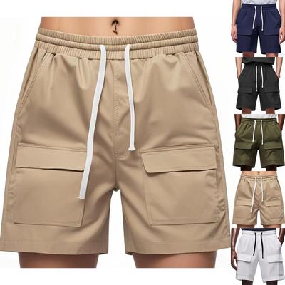Men'S Straight Work Pants Fashionable And Casual Drawstring Shorts