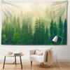 Tapiserie Misty Forest Závěs na stěnu Přírodní a minimalistická scenérie Bohémské umění Moderní styl Home Decor