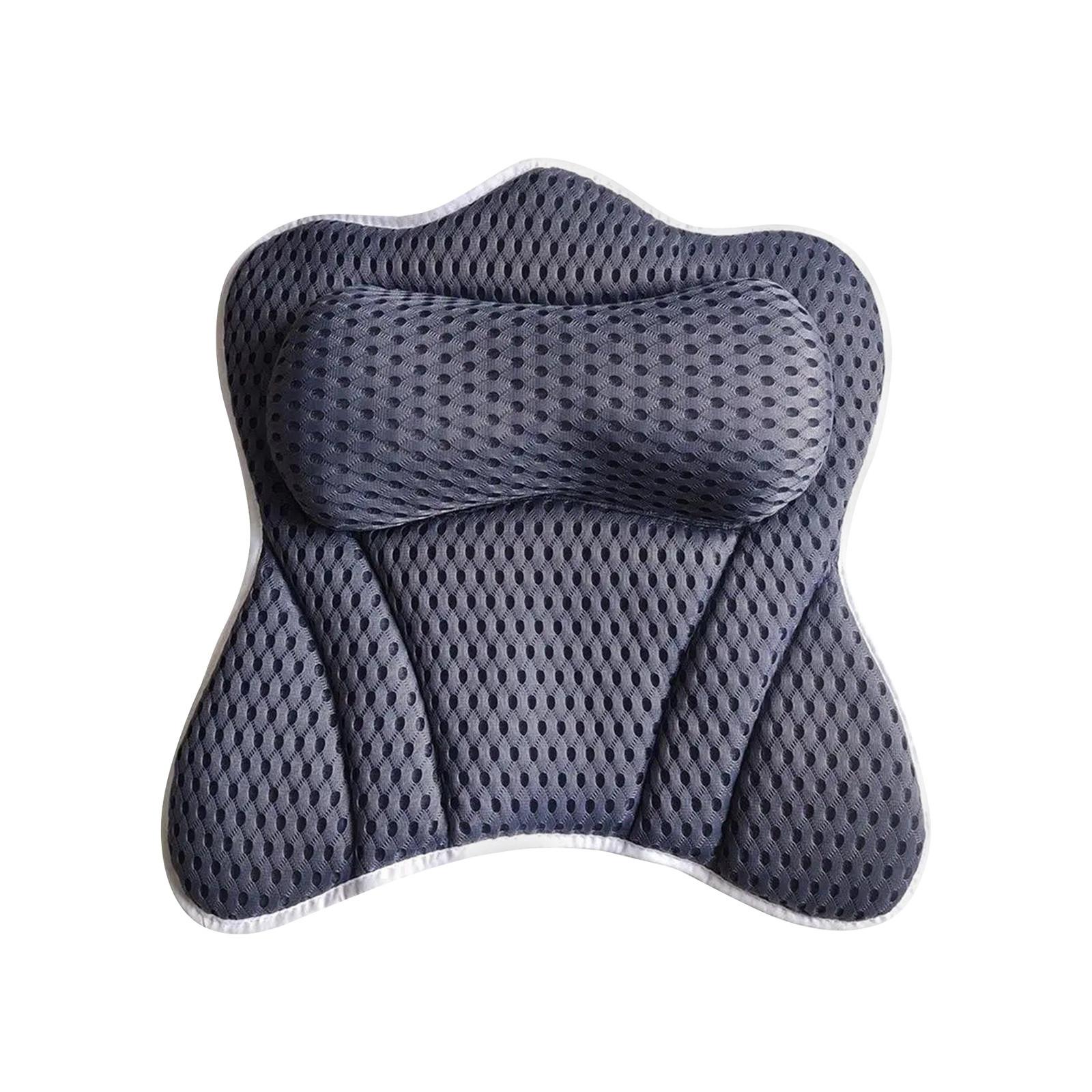 

Коврик для ванной, коврик для ванной с нескользящей прочной присоской, подходит для спа-коврика, эргономичный домашний подголовник для ванны, массажная ванна. One Size темно-синий