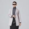 Women's Elegant Double-Sided Wool Coat with Notched Lapel, Perfect for Autumn/Winter