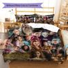Steel L-plate Pattern Bedding Quilt Set Quilt Cover Pillowcase Home Decoration Gift (1 * duvet cover + 2 * pillowcase, without core)