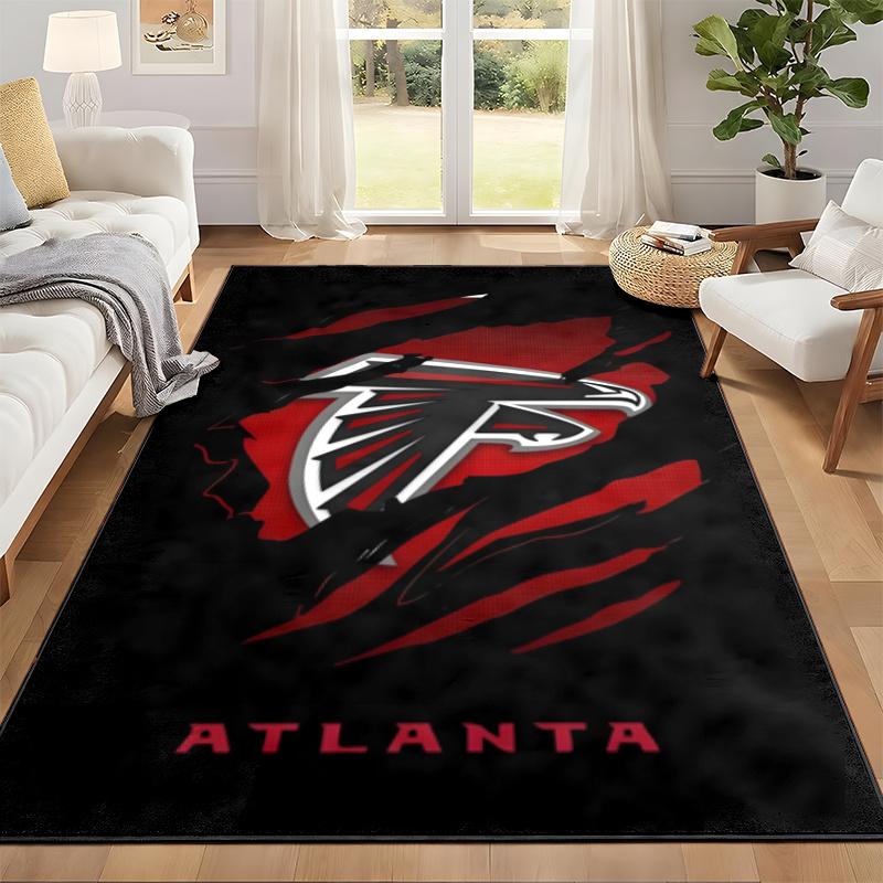 Atlanta Falcons Carpet Door Mat for Living Room or Bedroom Protective Mat Under Chair Office Decoration Christmas Gift Birthday Present