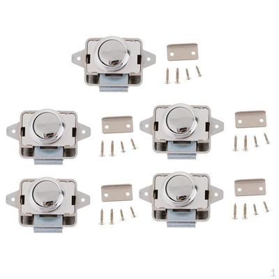 5x -duty Push RV Boat Drawer Cupboard Home Cabinet Sliver