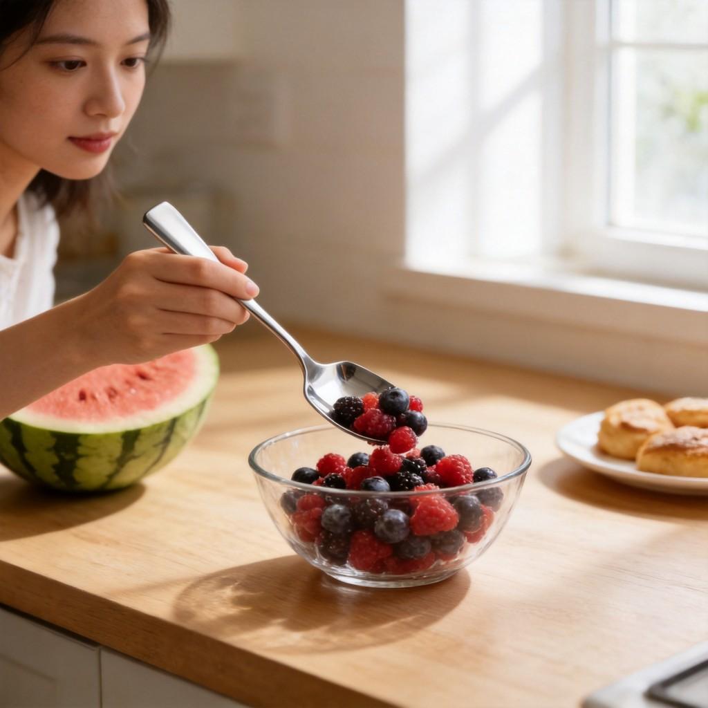 Stainless Steel Kids Spoon With Mirror Finish For Home Use Perfect For Children Meals