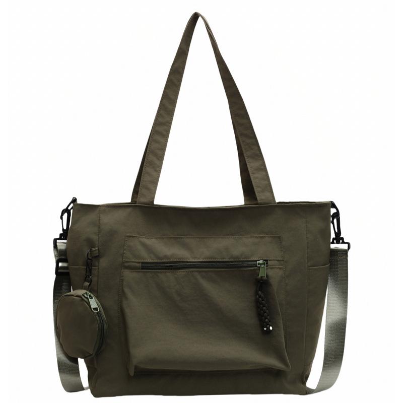 Leisure Commuter Tote Bag Canvas Women's Bag 2025 Spring New Fashion Simple Large Capacity Shoulder Bag Women's Bag