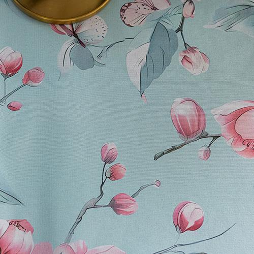 

1PC Nuan Series Hot Selling 100% Blackout Curtains Rural Style Blue Printed Thick Curtains for Bedroom Living Room Balcony Window for Home Decor W100cm x L130cm