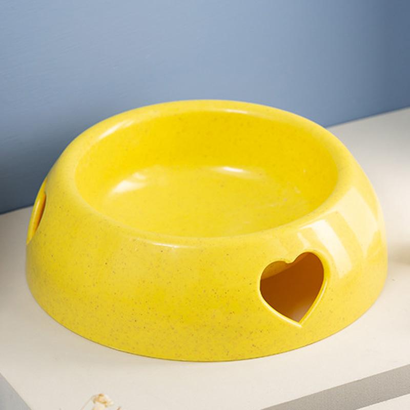 Pet Love Single Bowl for Cat and Dog, Plastic Feeder, Yellow, Pink, Orange, Gray, White, Light Blue, Pet Supplies