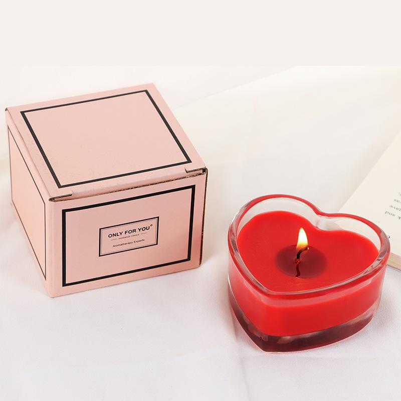 US Brand Large Heart-Shaped Romantic Scented Candle Lamp for Birthday Party Favors