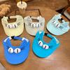 Quick-drying Fabric Big Eyes Cat Visor Cap Sun Protection Cat Ears Sun Hat Kitty Hollow Hat  Girls