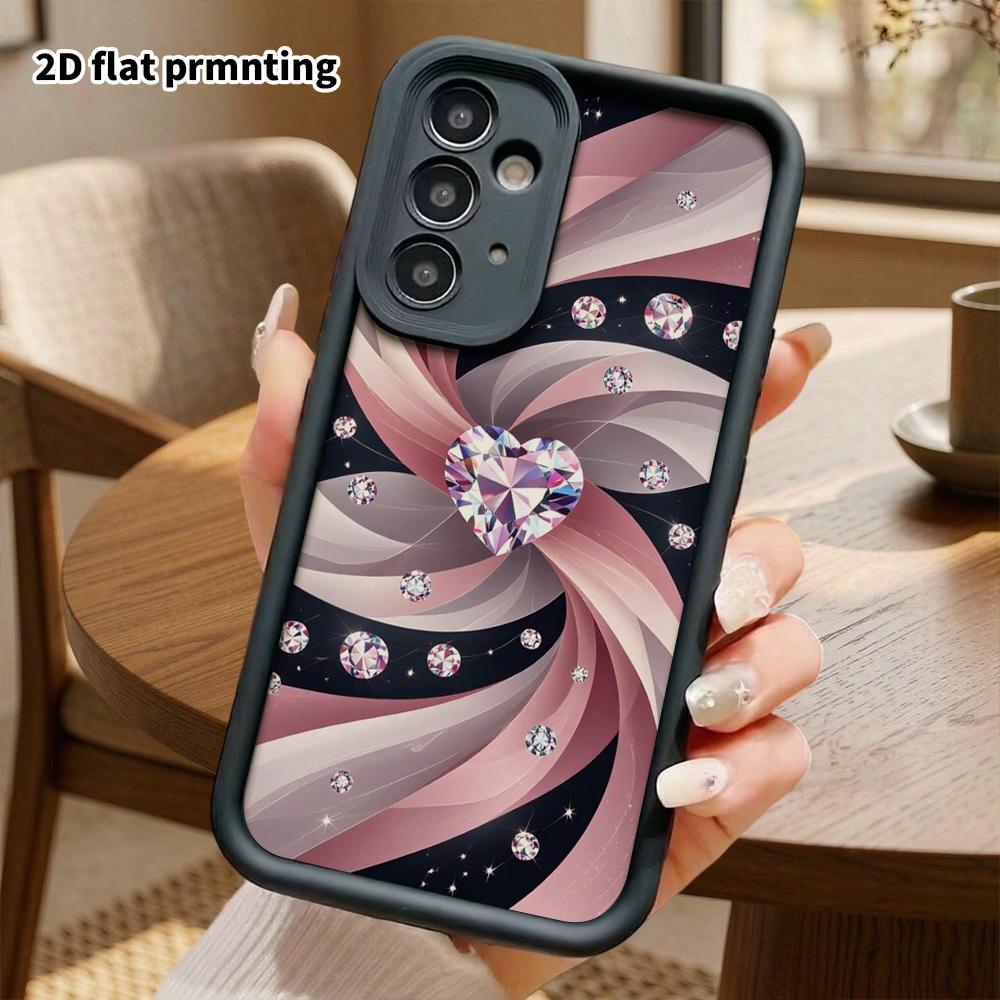 Phone Case: 2D Flat Samsung Galaxy A34 A35 M05 M06 S20 S22 S21 FE Plus 5G Step Protective Case, Swirl Satin, Christmas and Halloween Gift
