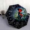 1pc Winter Bird Clock Design Umbrella with Plastic Handle,Suitable for All Seasons UmbrellaPT564