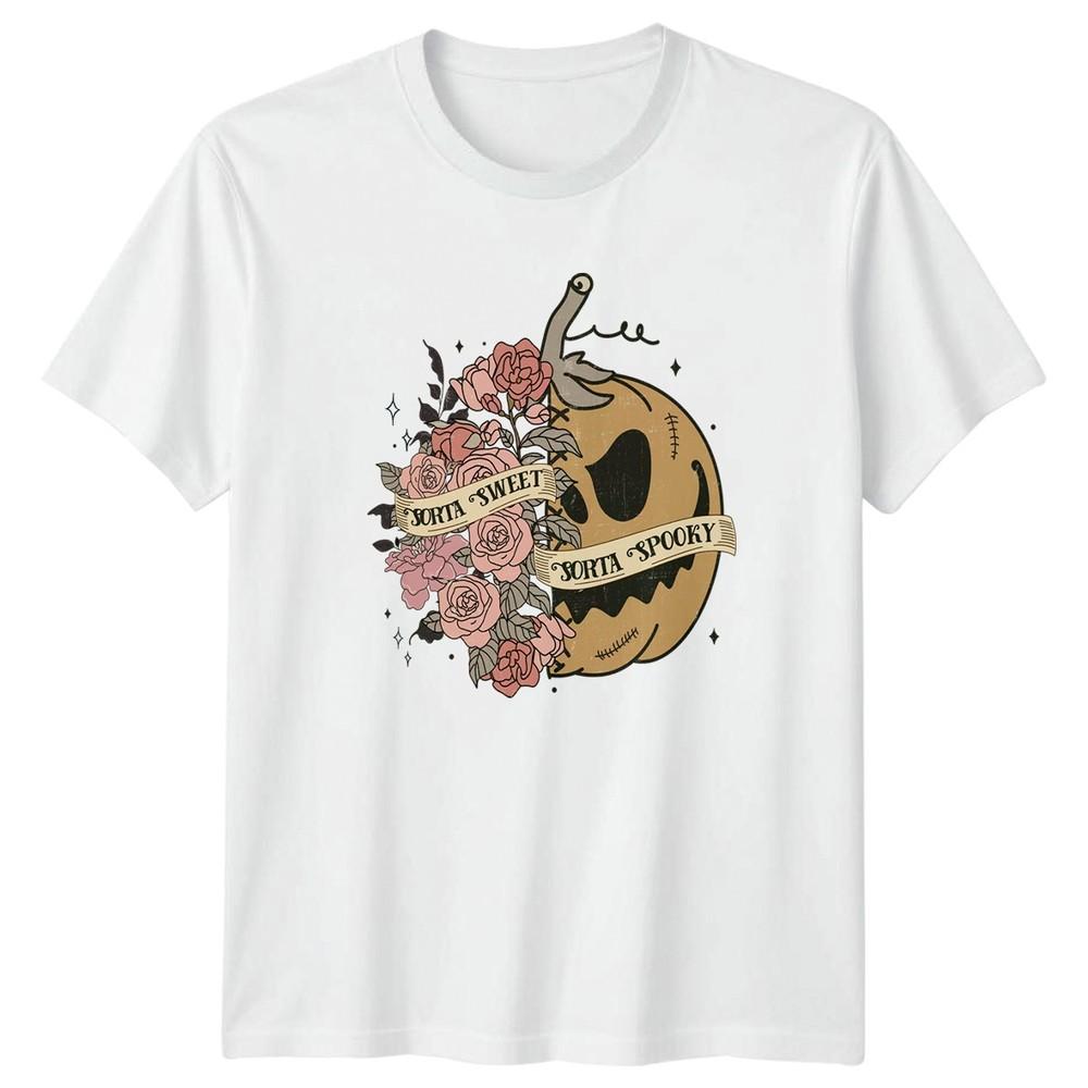 Sorta Sweet Sorta Spooky Unisexs TShirt Floral Halloween Halloween Gift For Her S