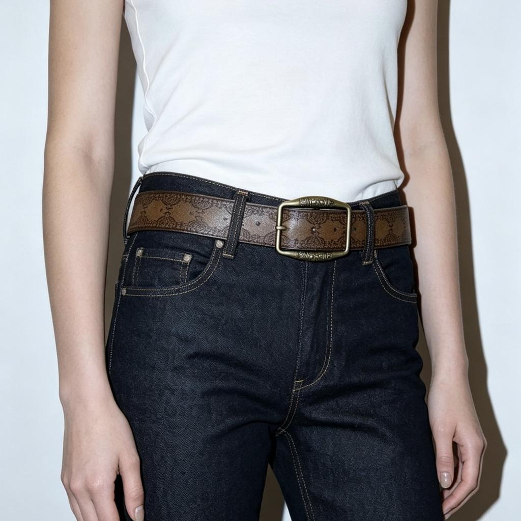 Retro women belt luxury sense paired with jeans vintage waist accessory