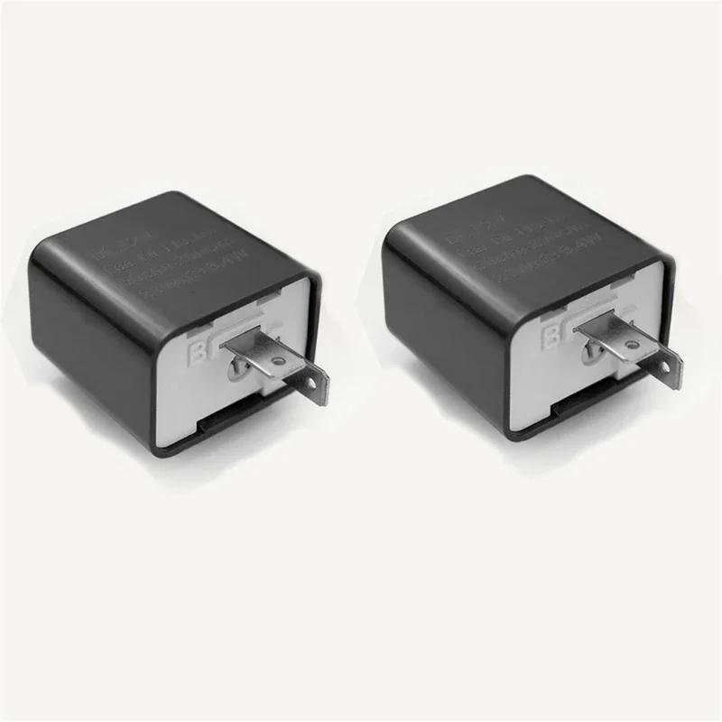 2 buc Releu LED Universal cu 2 pini, Comutator Motocicletă, Semnalizare, Viteză Ajustabilă, Releu Electronic Moto, Semnalizare