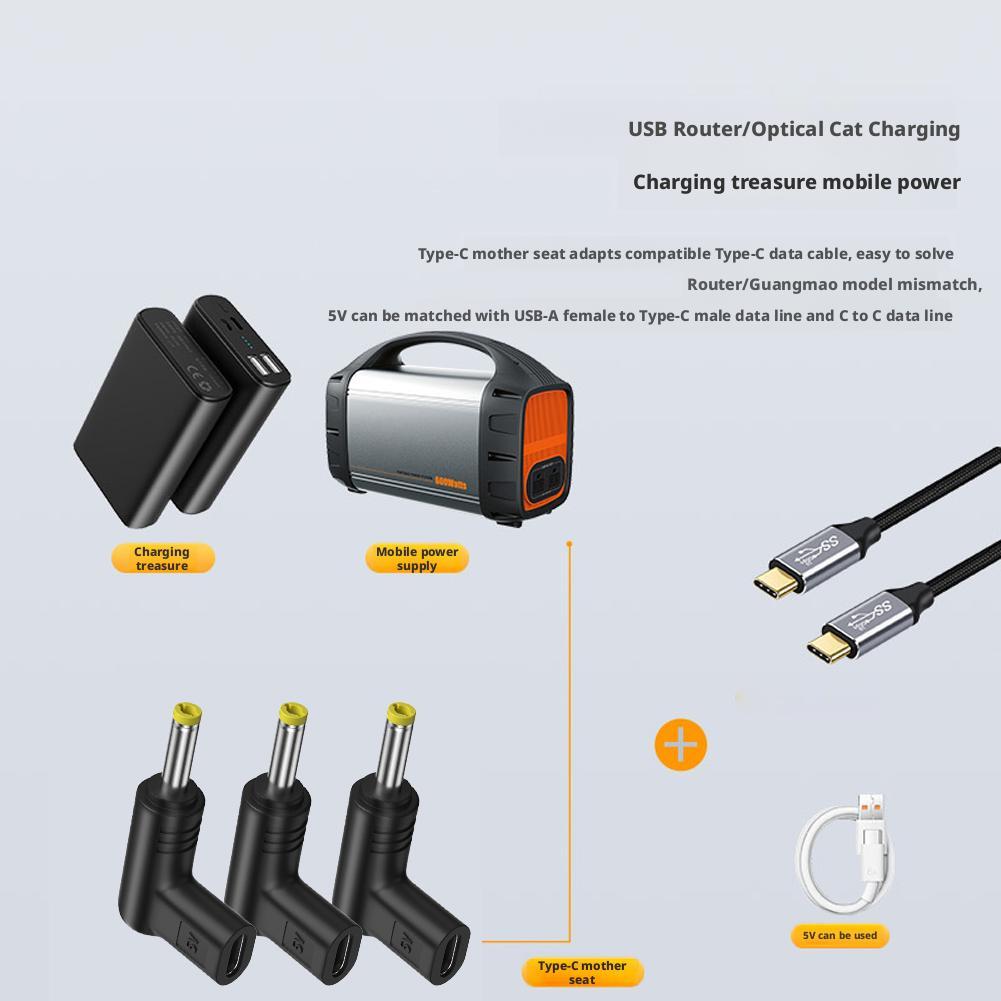 USB C PD to DC Power Charging Conversion 5V Type C to DC Jack Plug Charging Adapter Converter for Router Tablet