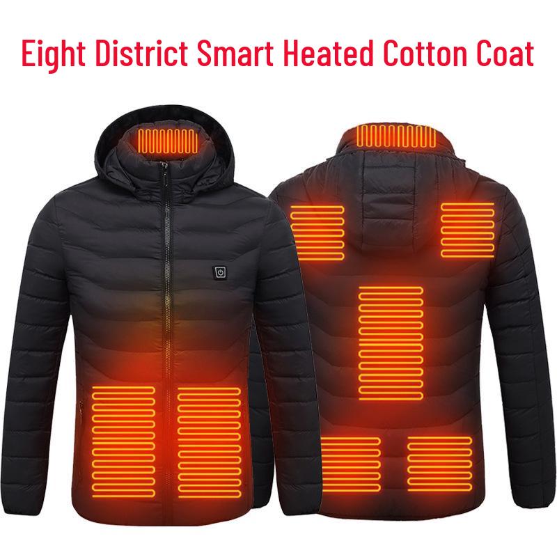 2025 Men's USB Electric Heated Jacket: Winter Warm, Lightweight, Thin Heating, Constant Temperature, Cotton.