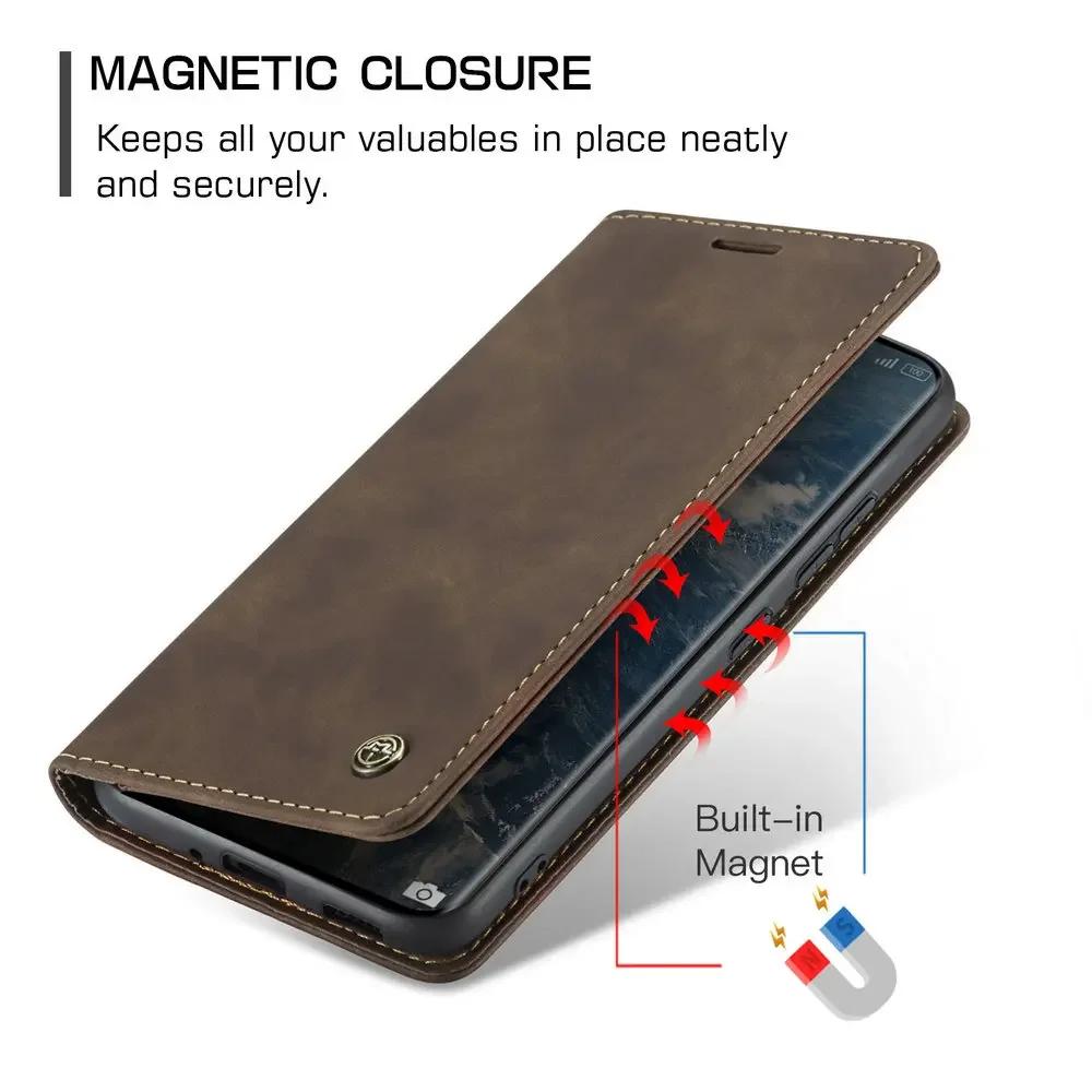 OKZONE Cover Portafoglio Per Xiaomi Redmi Note 8 Pro - Pelle Con Slot Carte E Magnete, Blu