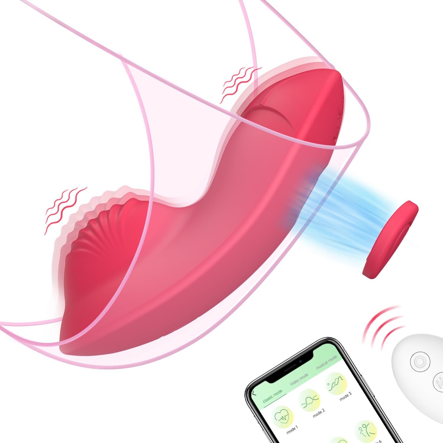 Ahtucoi Вибратор Клитор с Магнитом Приложение для Смартфона Дистанционный Ротор Подходит для Начинающих Клитор с Дистанционным Управлением Товары Для Взрослых Игрушка Для Взрослых Супер