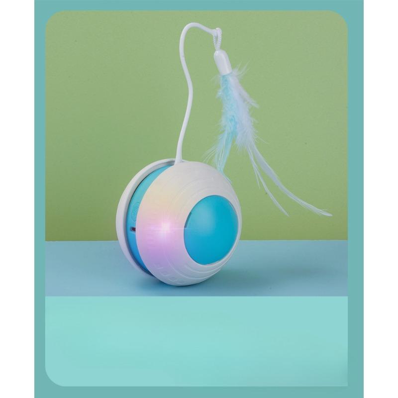 Cat Toy  Pet Outdoor Sports Ball  LED Light-emitting Cat Ball USB Charging Cat Self-entertainment  Boredom Relief and Sound Toy