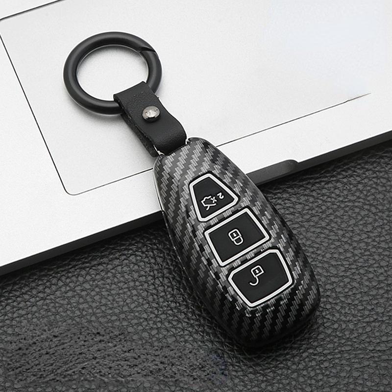 New Carbon Fiber Abs Car Key Case Cover For Ford Fiesta Focus 3 4 Mondeo Ecosport Kuga Focus St Car Key Remote Key