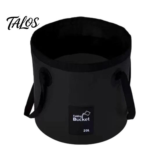 Double Handle Carry Bucket 12/20L Collapsible Water with Handles, Large Foldable Container, Container Portable Pail for Outdoor, Camping, Fishing, Car