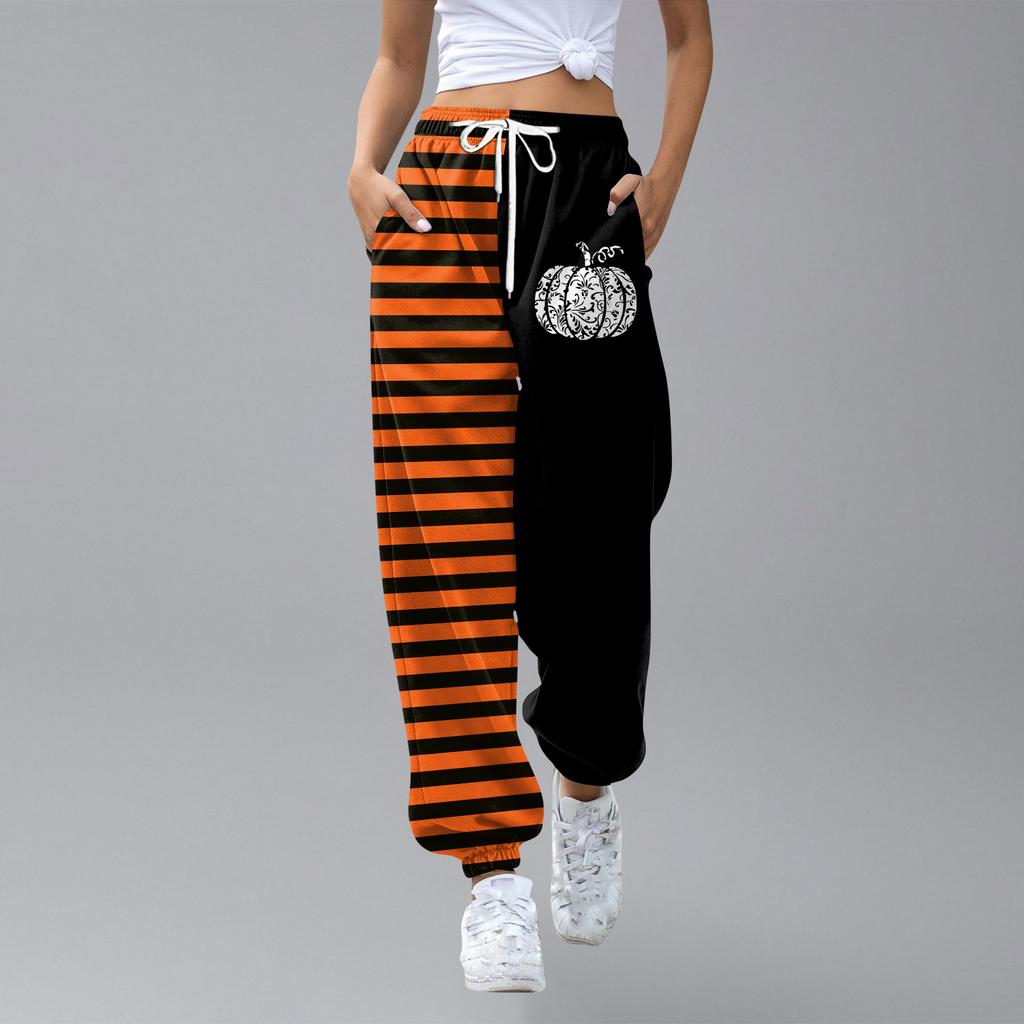 Barn Sport Halloween Dag Trykt Gradient Snøring Lomme Casual Joggebukser Bukser