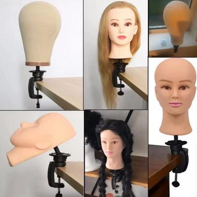 1/2Pcs Adjustable Plastic Mini Wig Head Stand Table Clamp Hair Accessory Tool Training Mannequin Holder For Wig Making