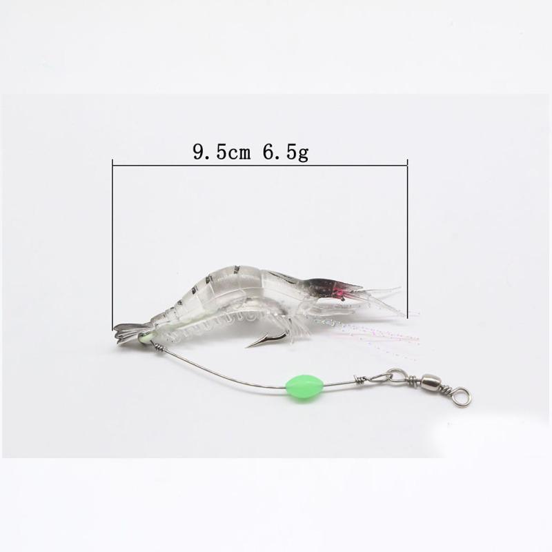 9cm Simulation Prawn Fishing lure Multicolor Luminous Tackle Bait Sea fishing Soft bait fishing tool