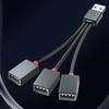 3 In 1 USB Splitter Cable, USB Power Splitter 1 Male To 3 Female USB 2.0 Adapter 1 To 3 USB Splitter USB Extension Cable
