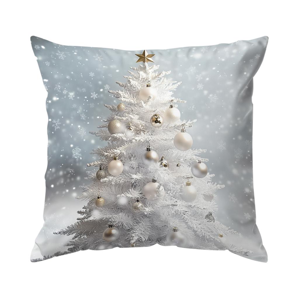 Vintage White Christmas Ball Pillowcase Bedroom Cushion Cover 100% Polyester Living Room Cushion Pillowcase Home Decor
