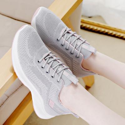 Sapatos esportivos de trama de verão, malha respirável, casuais, para estudantes, tênis de corrida