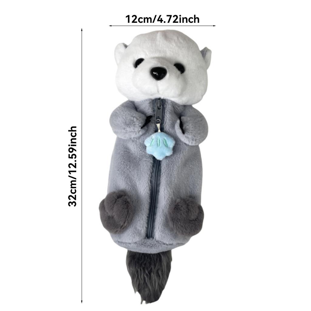 Cute Cartoon Animals Large Capacity Pen Bag Creative Pencil Case Students Gift Storage Bag Multifunctional Stationery Organizer